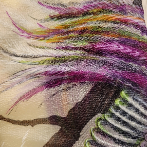 Vintage Colorful Bird Print Fabric - Picture 11 of 11